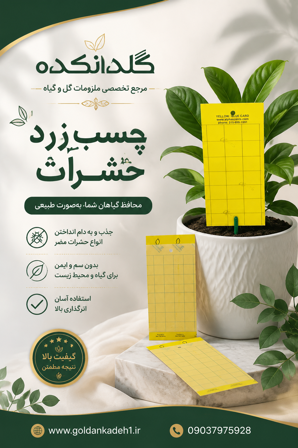 چسب زرد حشرات