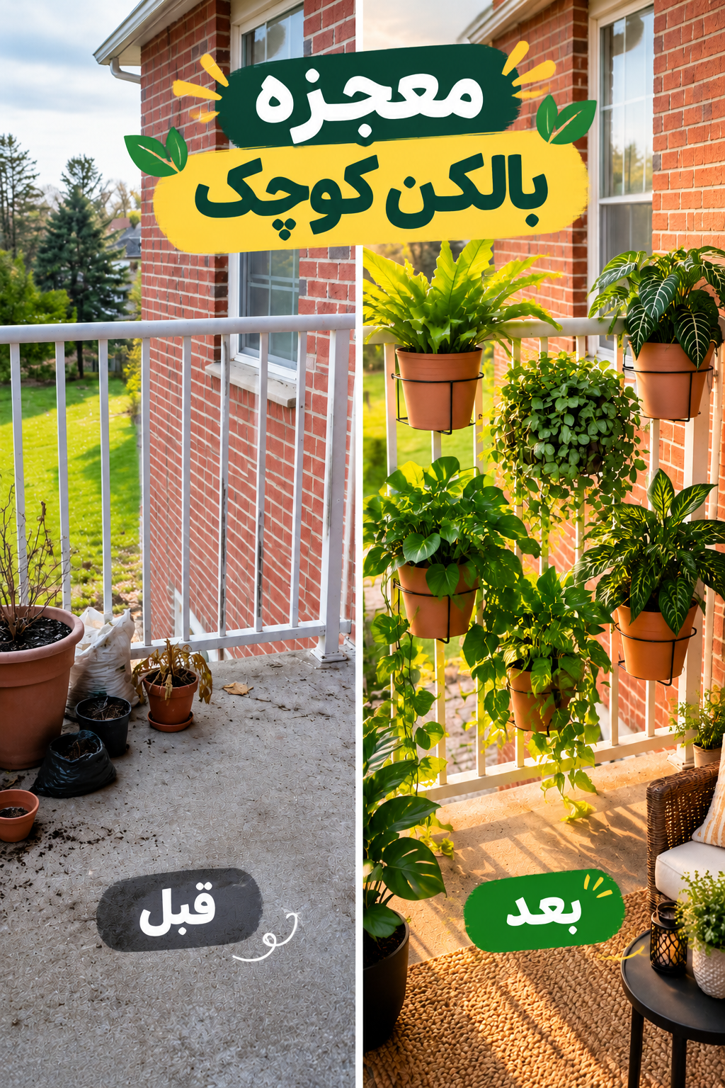 استند آویز گلدان مدل بین نرده ای فلزی